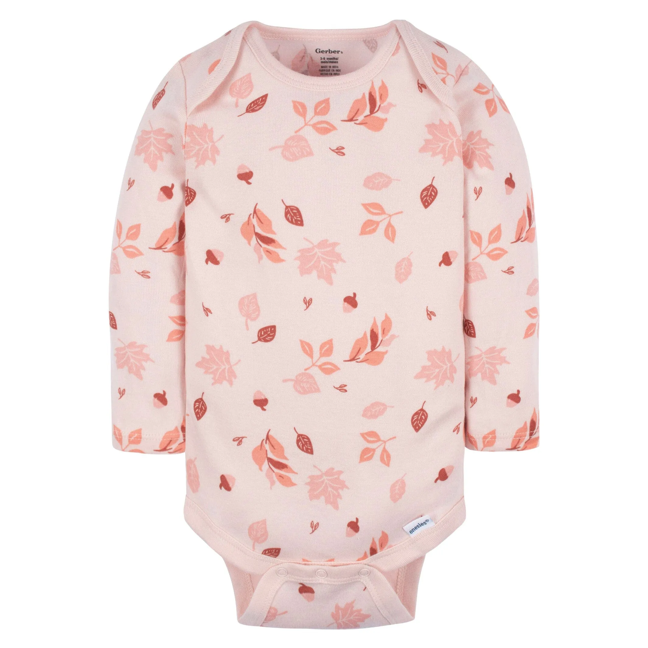 6-Pack Baby Girls Leaves Onesies® Bodysuits