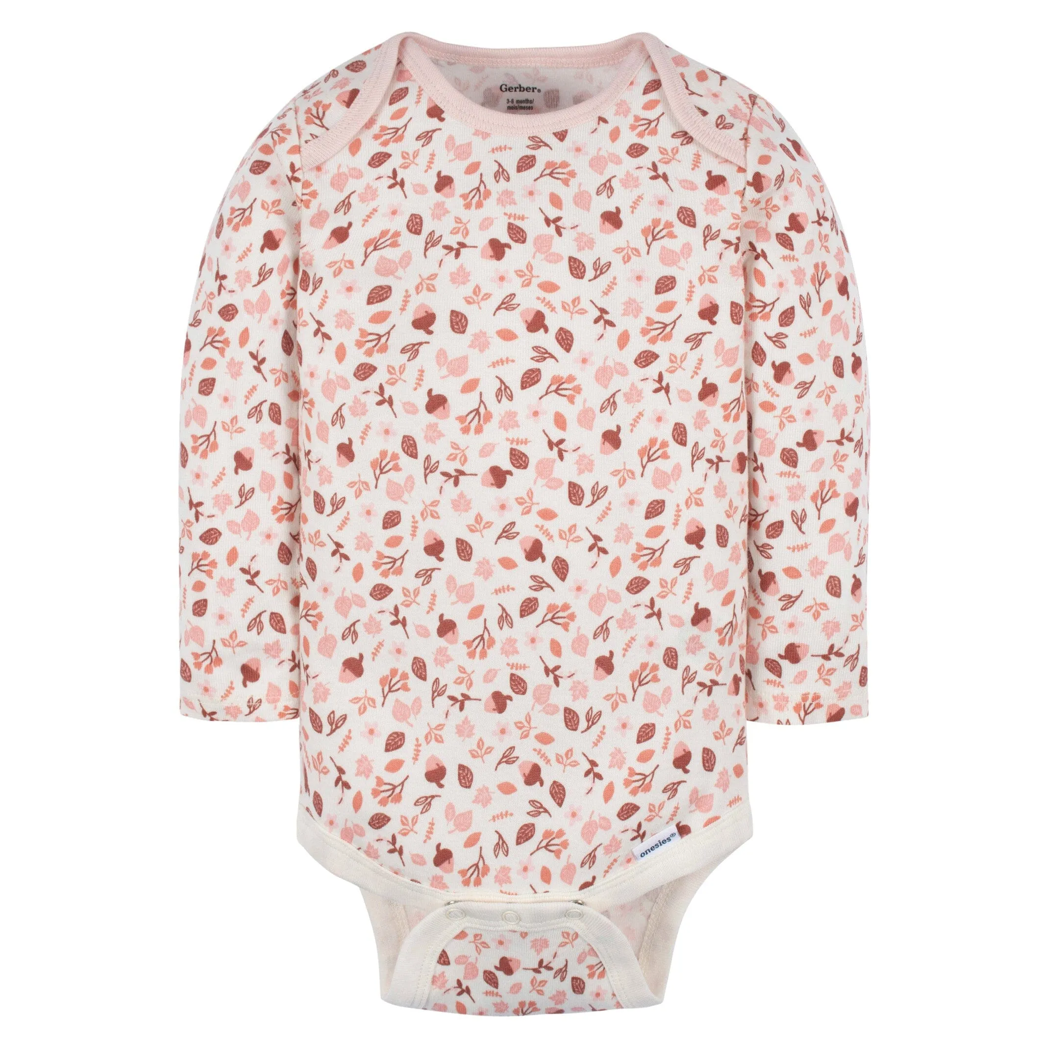 6-Pack Baby Girls Leaves Onesies® Bodysuits