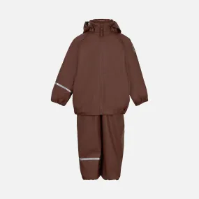 Baby & Kids Recycled Rainwear Set - Cocoa