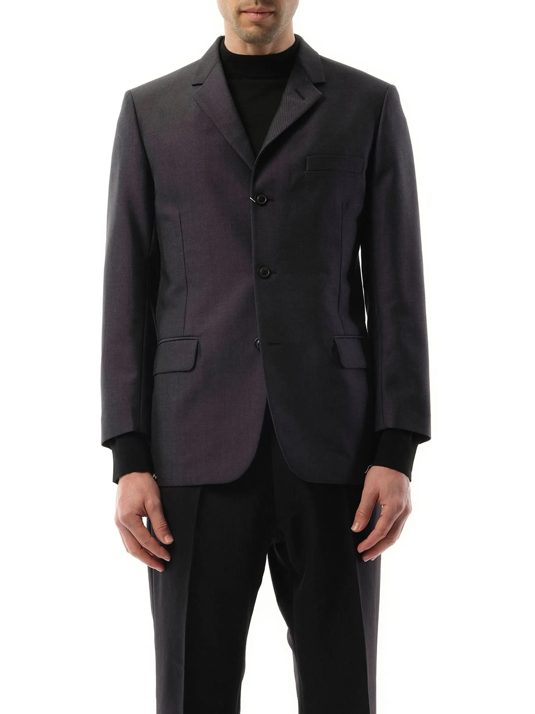 British Mohair Suit Jacket in Charcoal