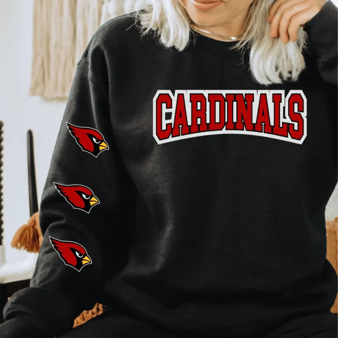 Cardinals Sleeve Crew Neck Pullover-Youth