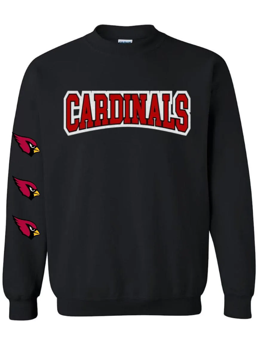 Cardinals Sleeve Crew Neck Pullover-Youth