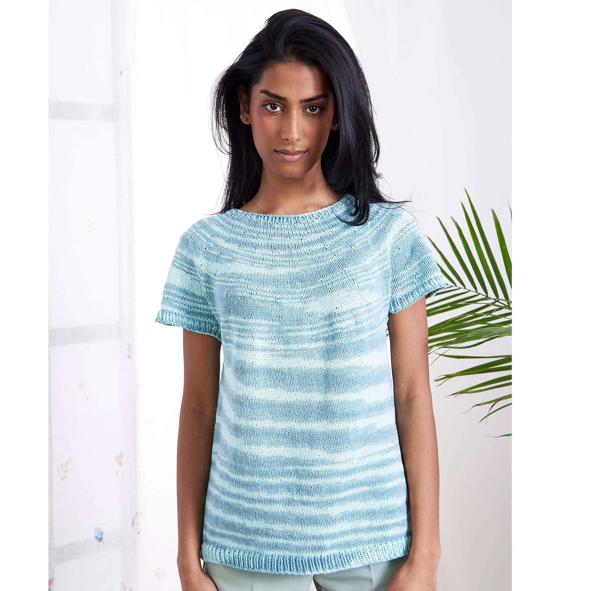 Caron Top Down Knit Tee