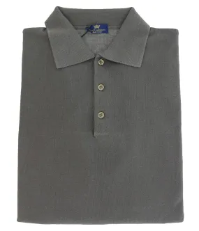 Cotton-Modal Blend Polo Big Mens Taupe Sweater by Real Cashmere