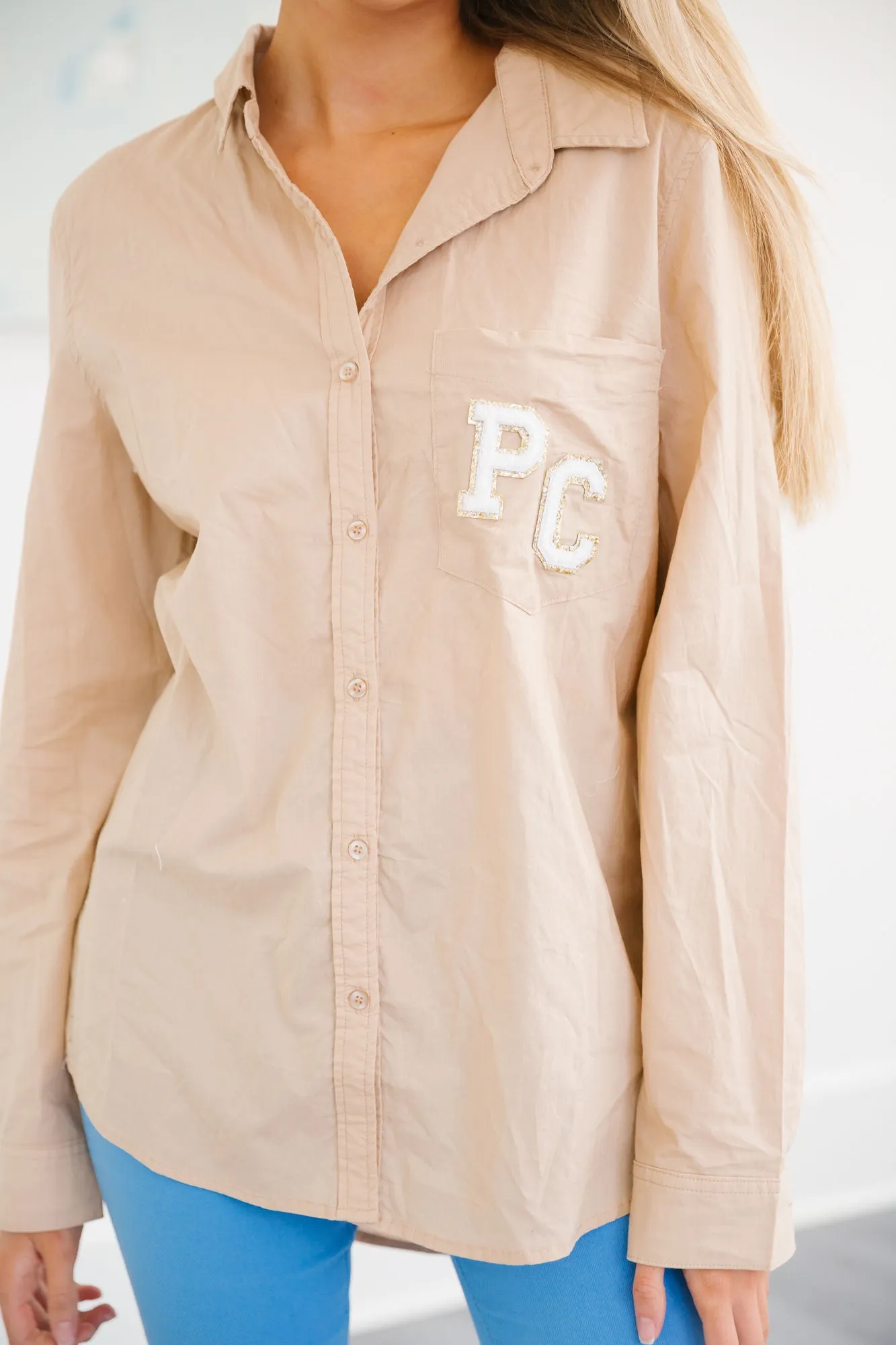 CUSTOM BUTTON DOWN TOP