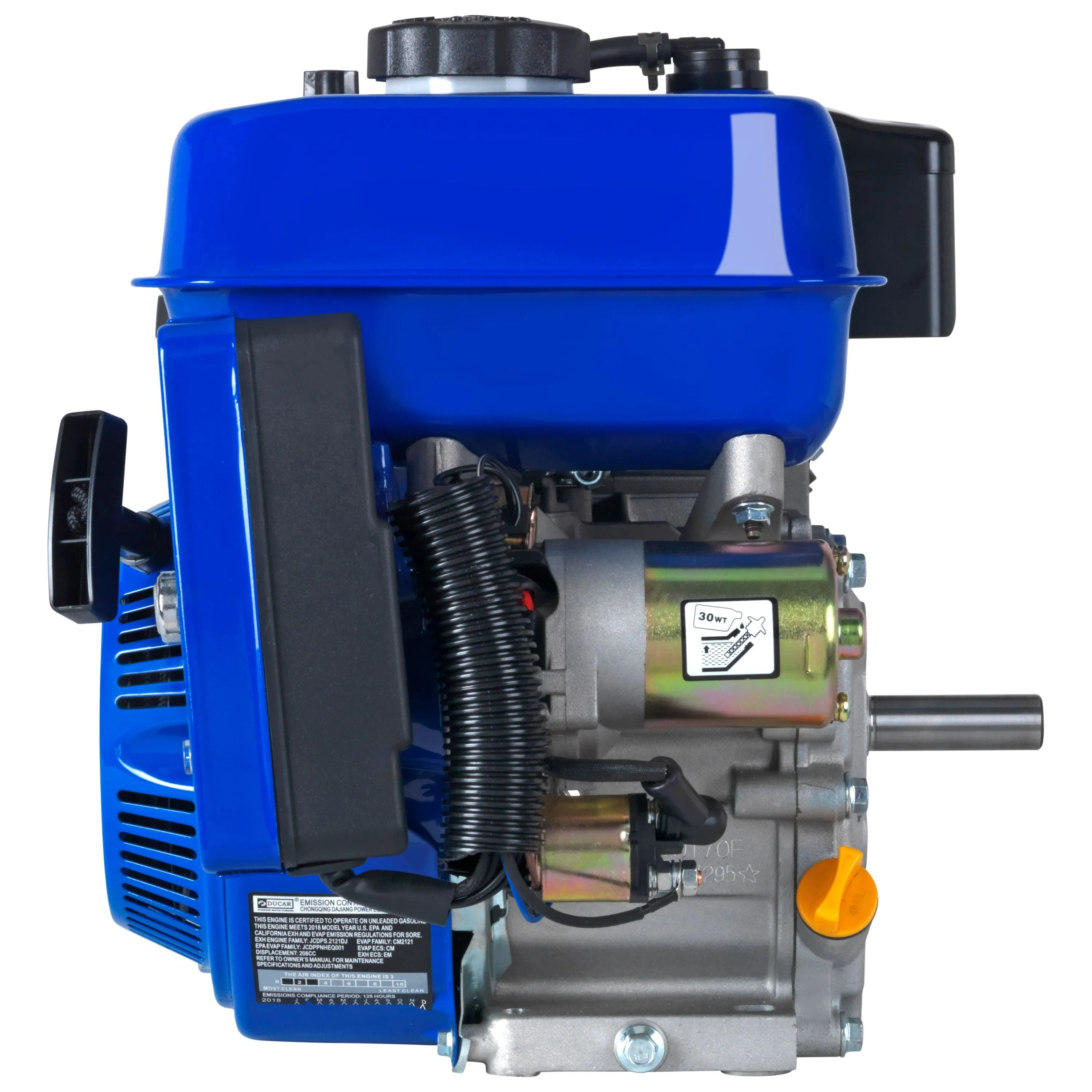 DuroMax XP7HPE 208cc 3/4" Shaft Recoil/Electric Start Horizontal Gas Engine