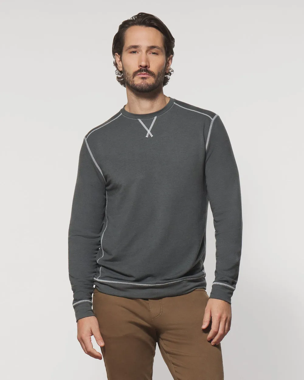 Johnnie O - Archer Crewneck Sweatshirt - Charcoal