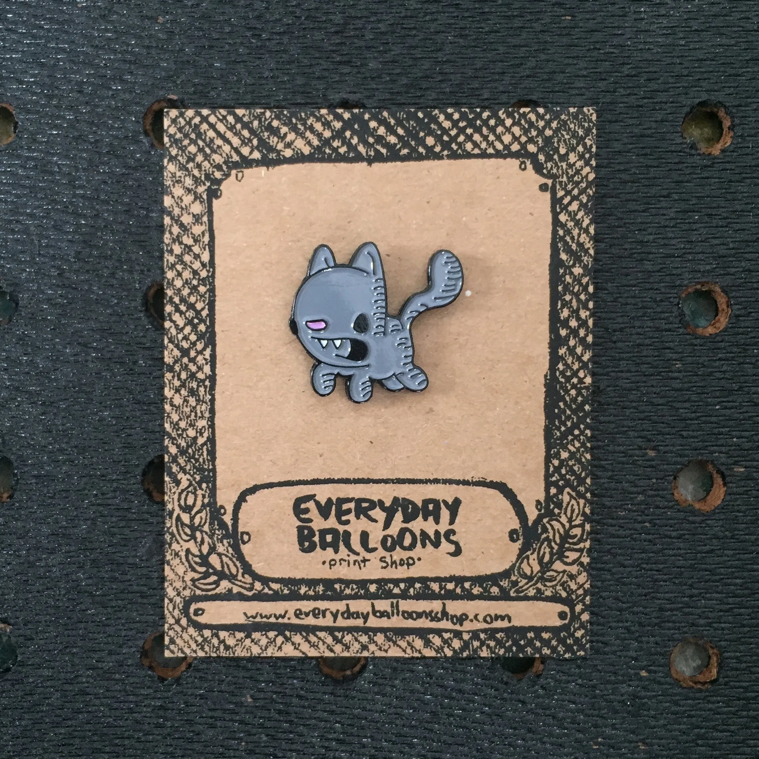 kitty enamel pin