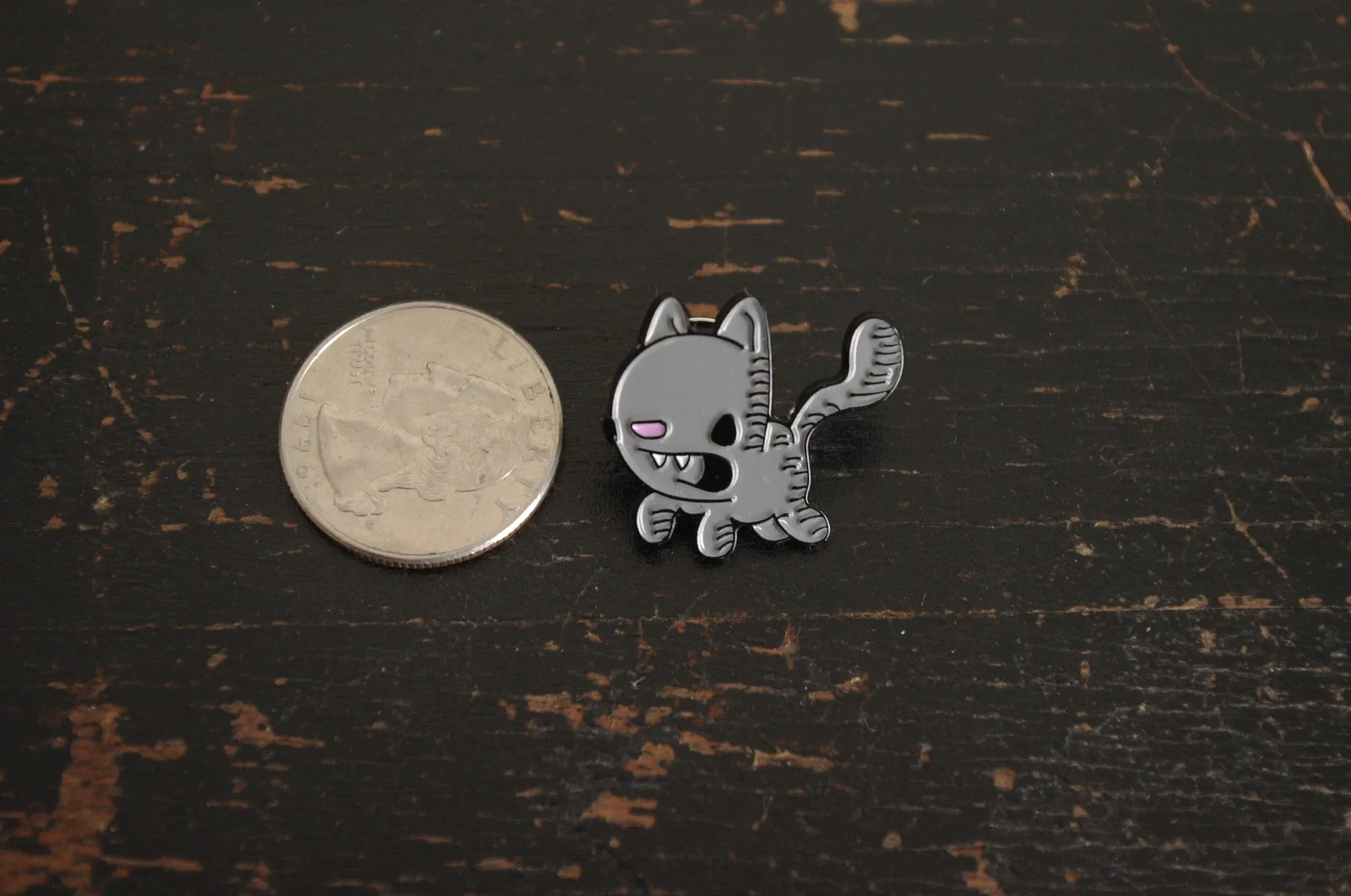 kitty enamel pin