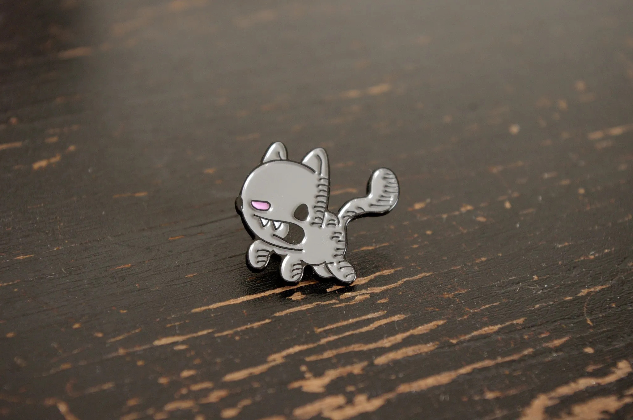 kitty enamel pin