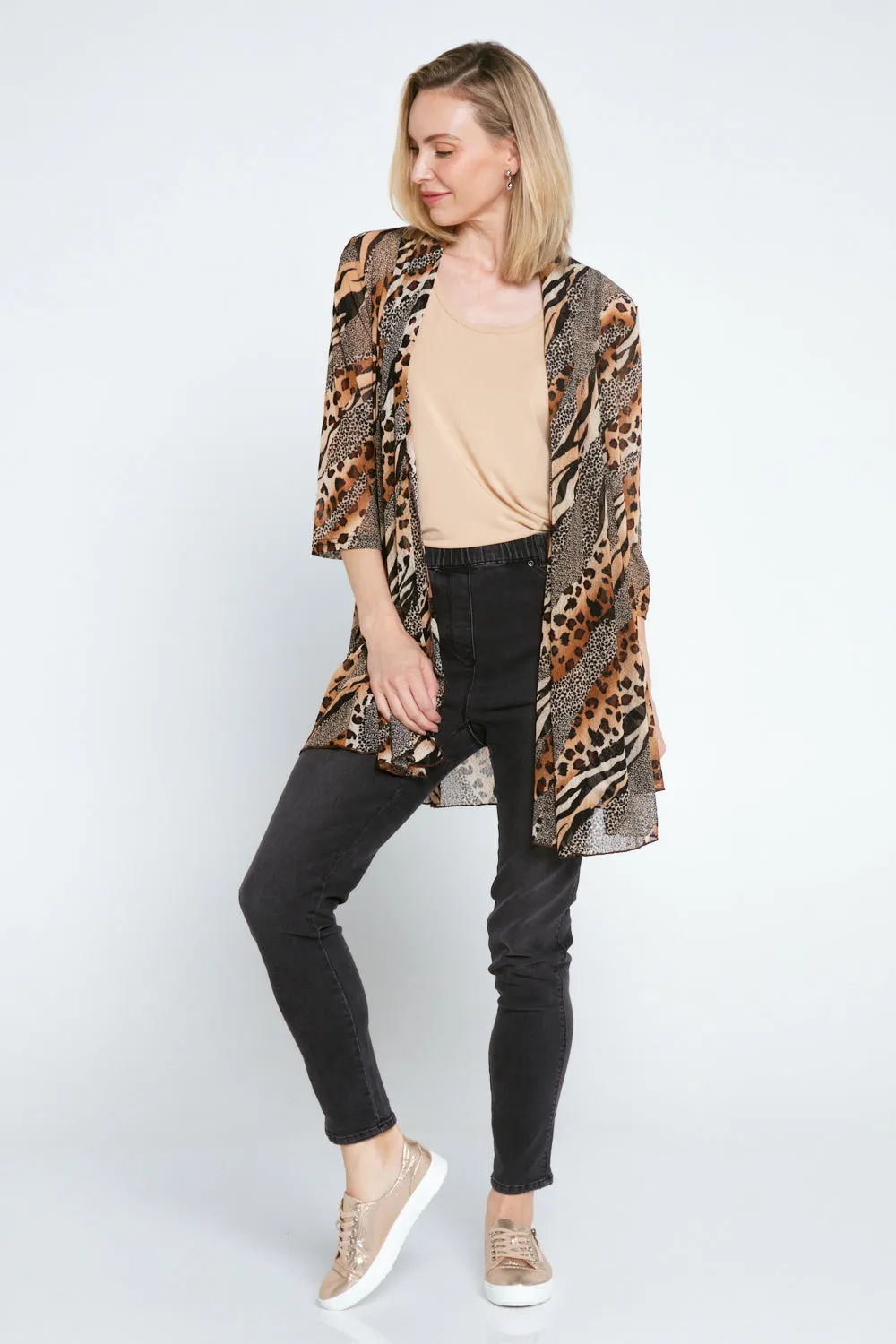 Lexie Easy Fit Jacket - Leopard/Tiger