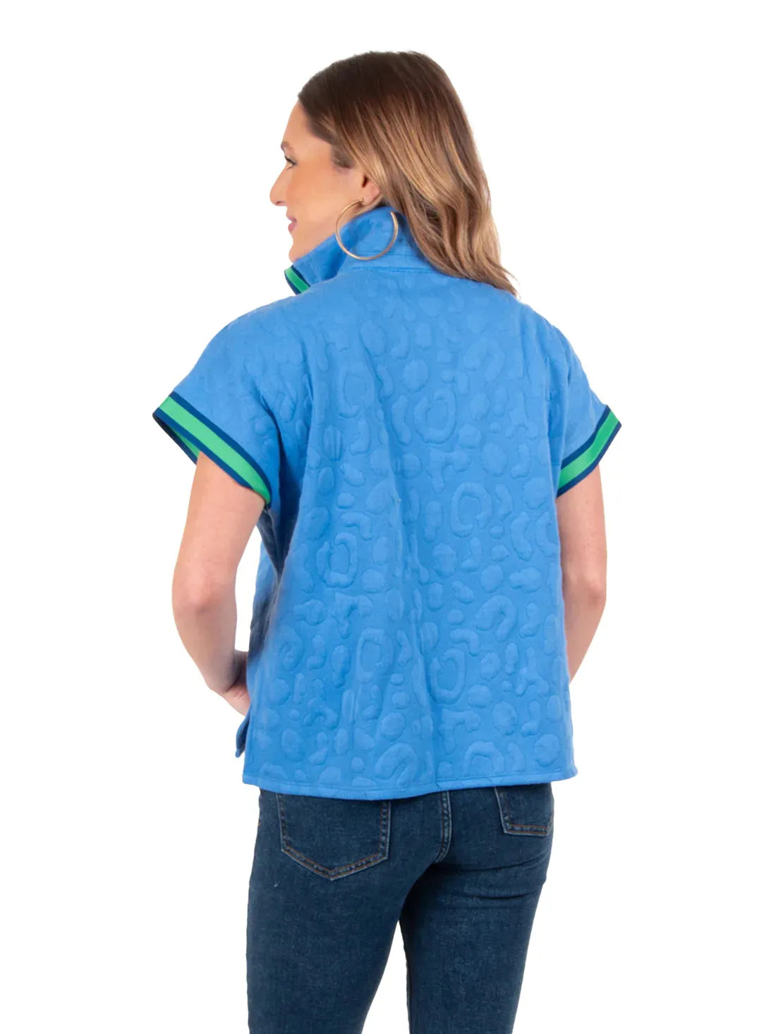 Marine Cheetah Poppy Pullover