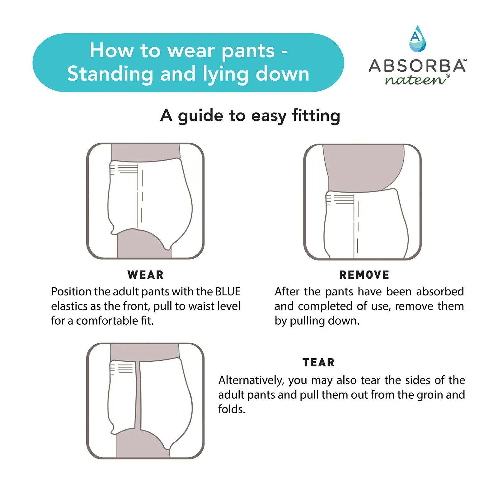 Nateen Afina Plus Pull Up Adult Pants 8s - XL