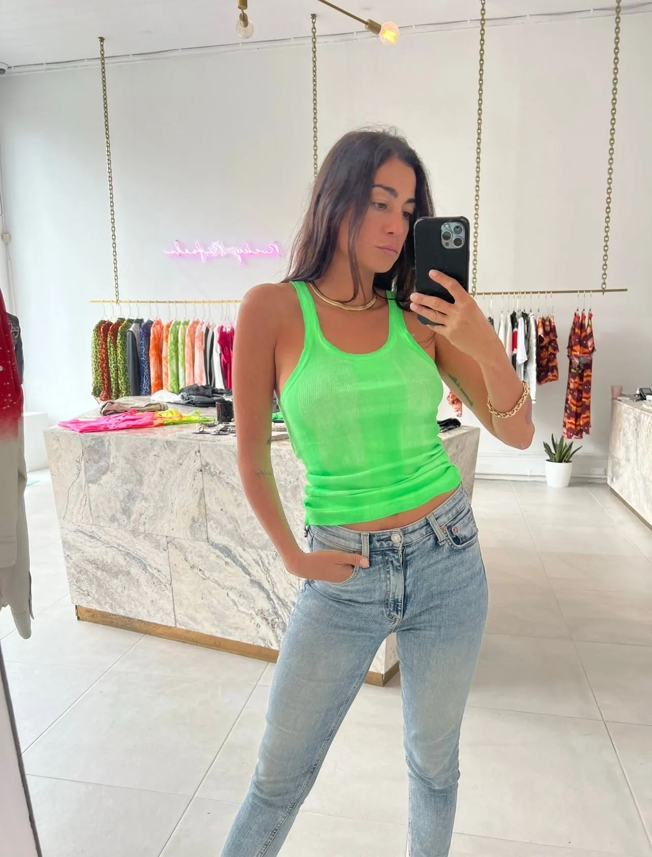 Neon Tank - Electric Green