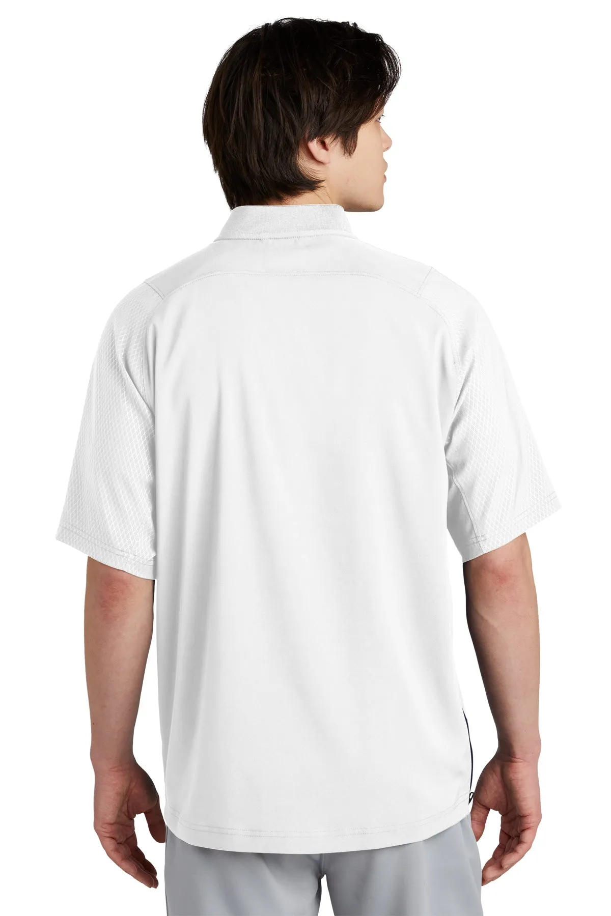 New Era Cage Short Sleeve Custom Quarter Zips, White