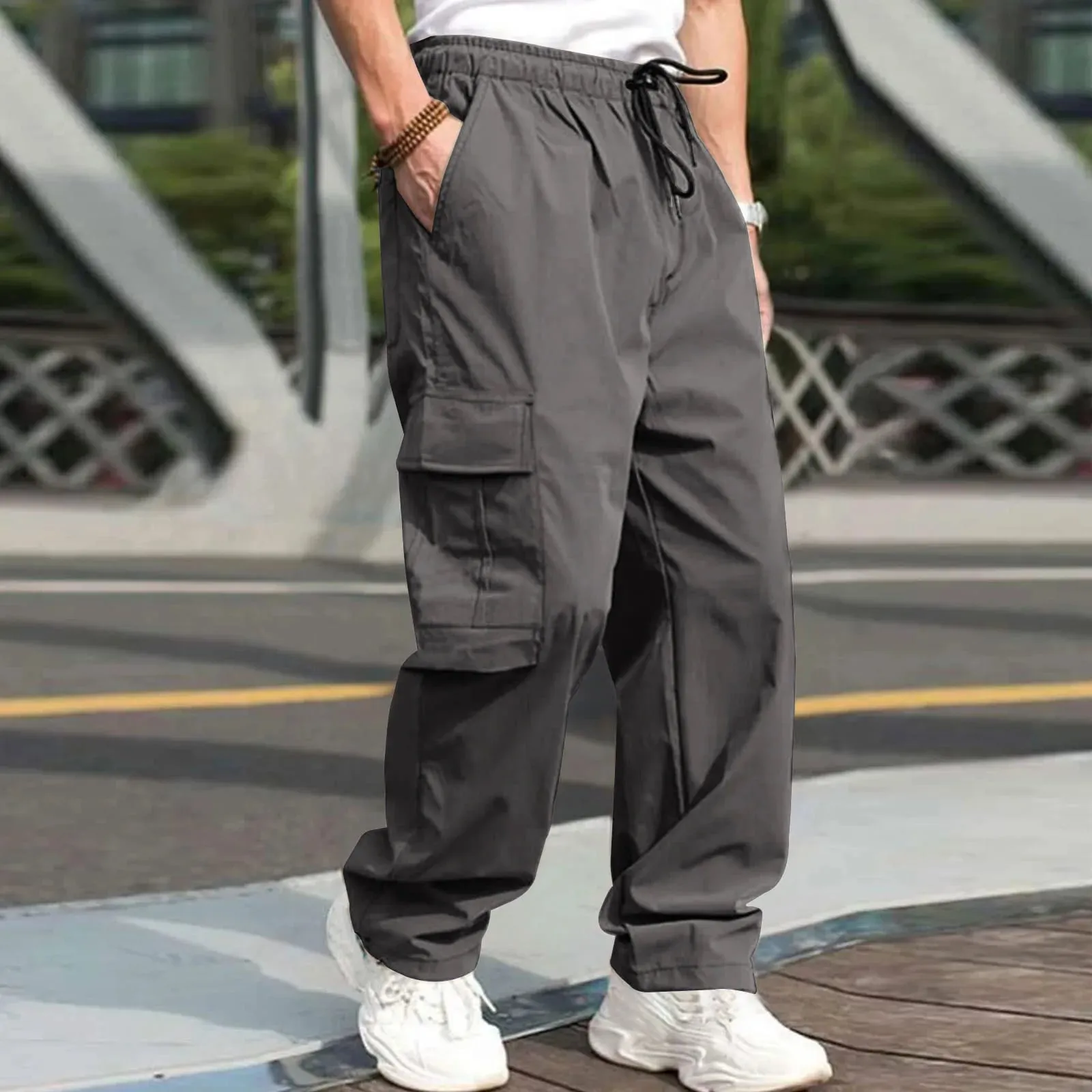 New OB GYM Multi-pocket Workwear Pants