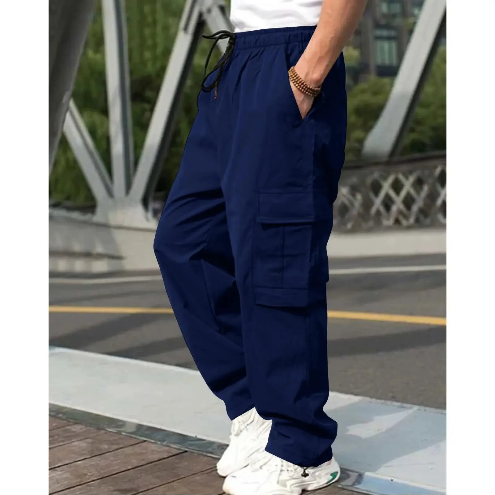 New OB GYM Multi-pocket Workwear Pants