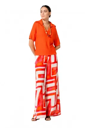 ORANGE POLO SWEATER