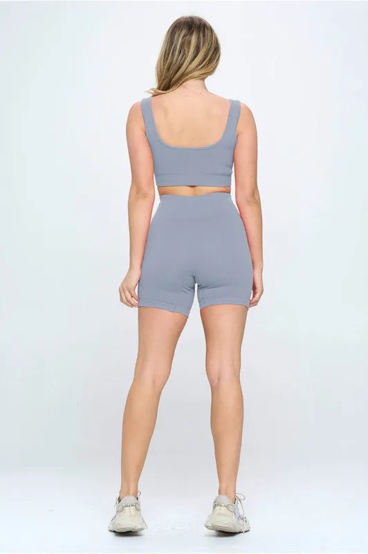 Otos Active Seamless Ribbed Two Piece Activewear Set