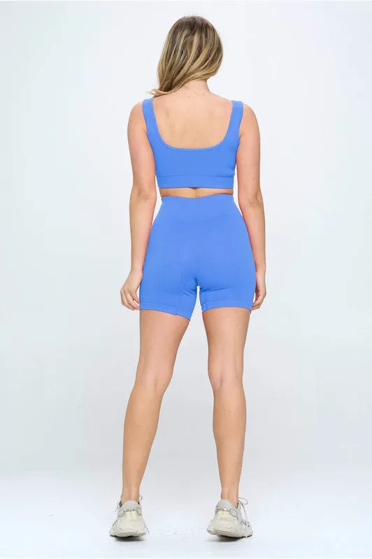 Otos Active Seamless Ribbed Two Piece Activewear Set