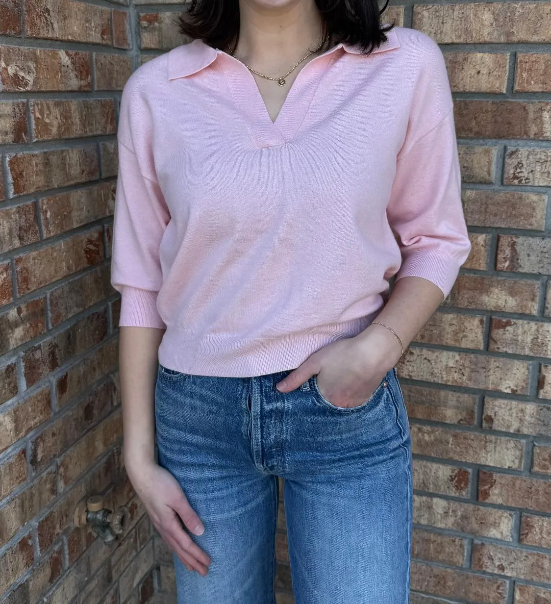 Plume Sweater Pale Rose