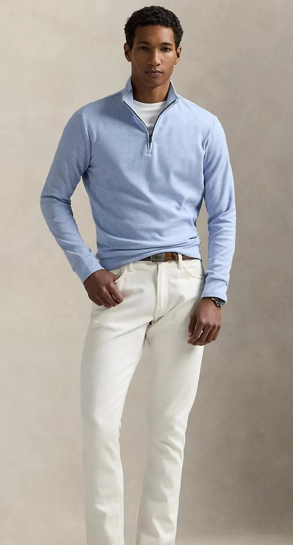 POLO RALPH LAUREN - JACQUARD 1/2 ZIP PULLOVER