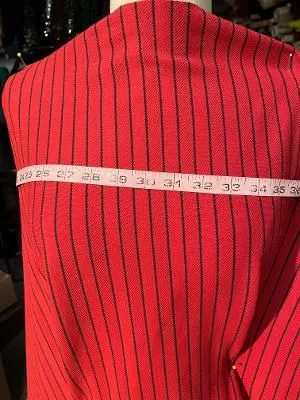 Rayon Double Knit Textured - Red/Black