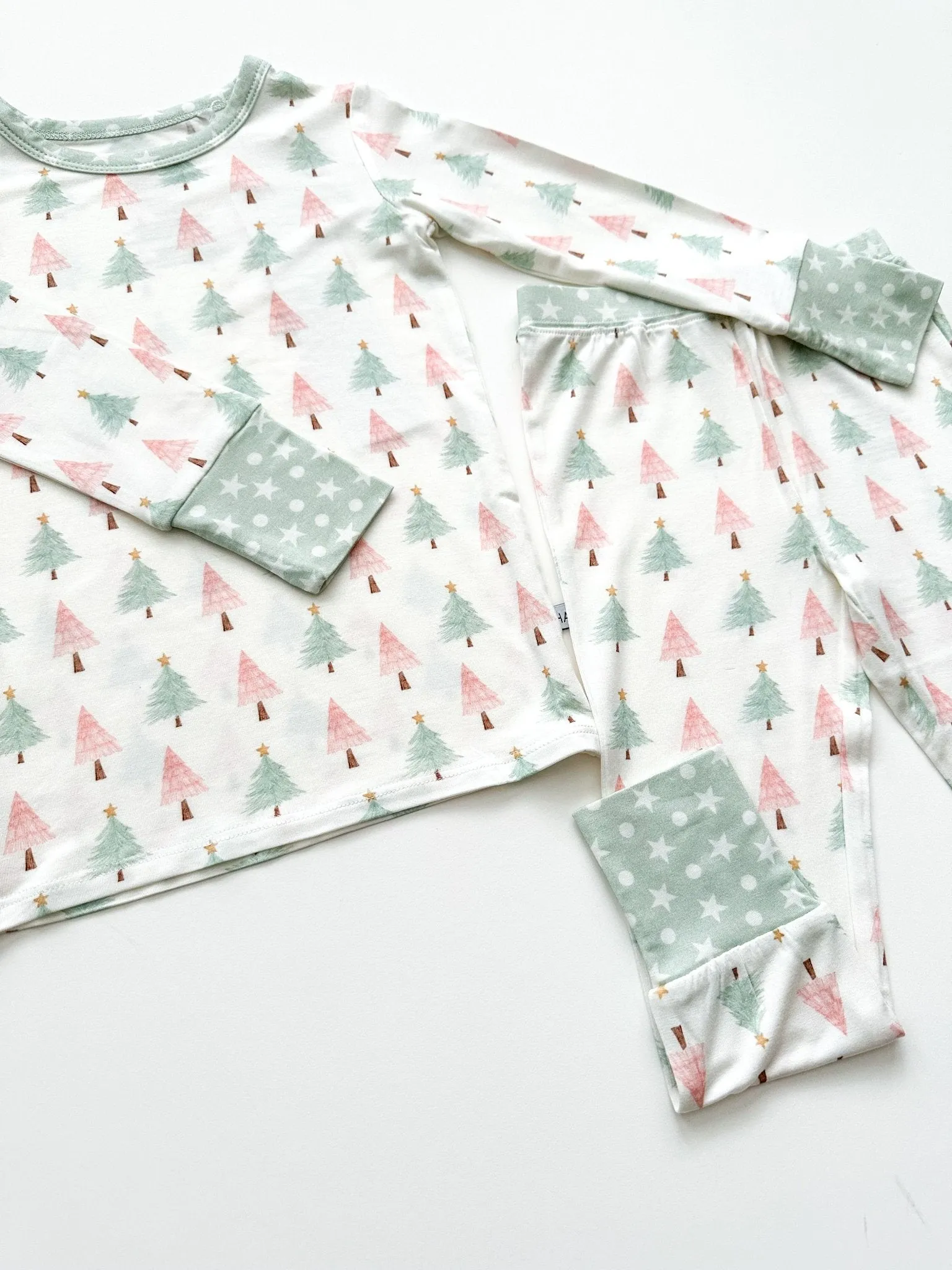 Two-Piece Pajama Set - Sweet Christmas Trees