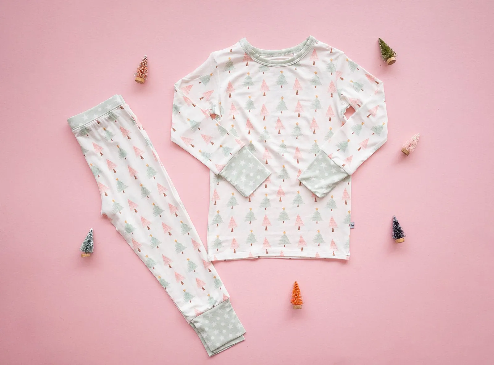 Two-Piece Pajama Set - Sweet Christmas Trees