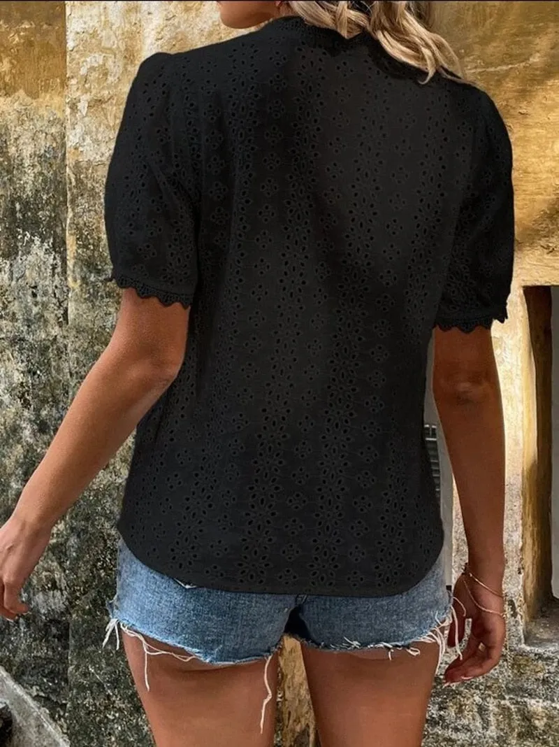 Women's Lace Patchwork Blouse