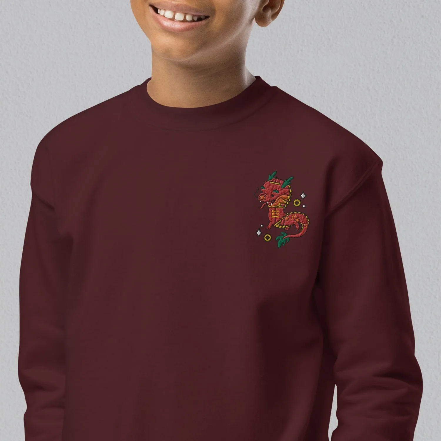 Year of the Dragon Embroidered Kids Sweatshirt