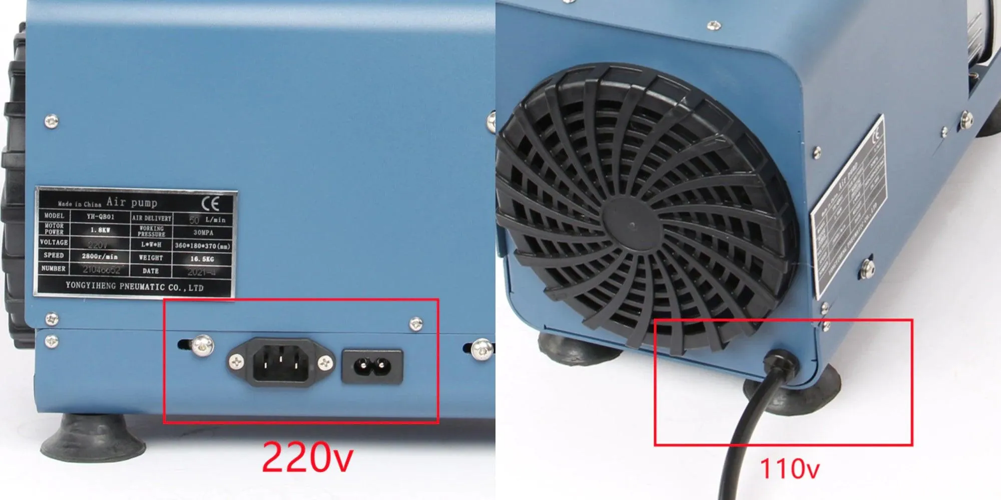 YONGHENG 4500 PSI AUTO-SHUTOFF DIGITAL COMPRESSOR